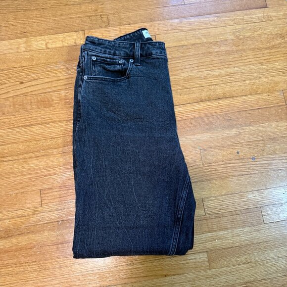 Abercrombie & Fitch The Mom High Rise Jeans | Curve Love | Gray/Black | Size 28 - Picture 6 of 7